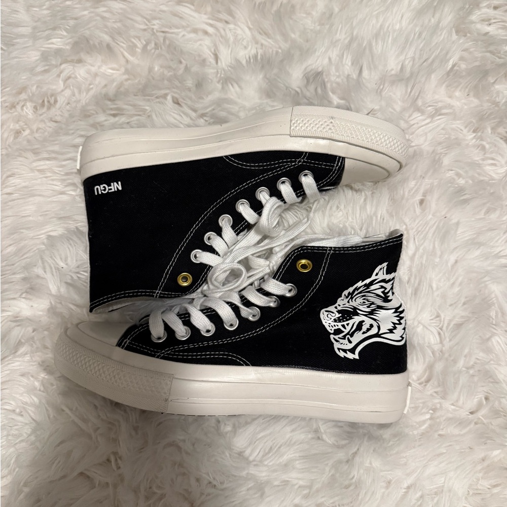 Darc Sport Black and White High-Top Sneakers